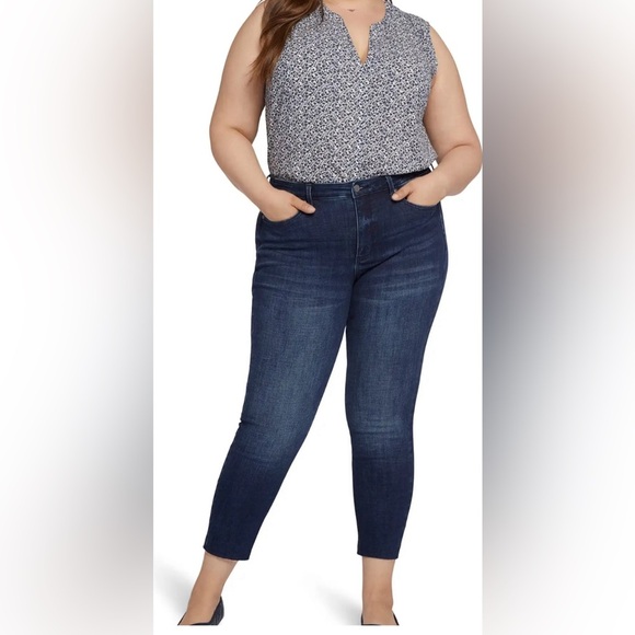 NYDJ Alina Ankle jeans with frayed hem sz 14 - Picture 2 of 7